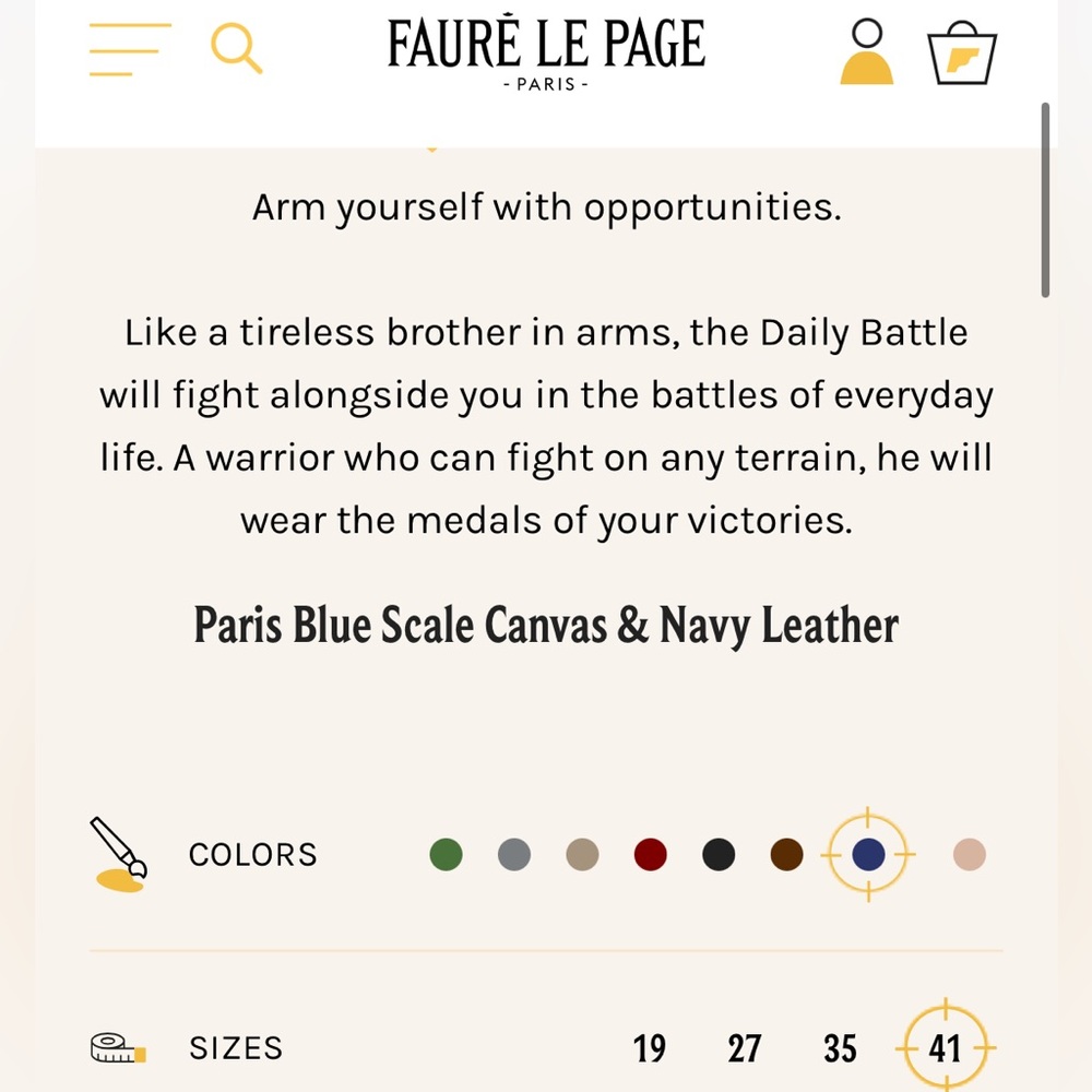 KEEPING💙 FAURÉ LE PAGE Daily Battle Tote 37 in Paris Blue - Picture 14 of 17